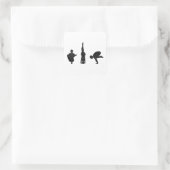 Meditatie, yoga, Attitude Vierkante Sticker (Tas)