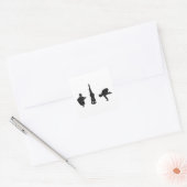 Meditatie, yoga, Attitude Vierkante Sticker (Envelop)