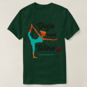 Meditatie Yoga en Wijn Alcohol Fitness Vrouwen Gif T-shirt (Design voorkant)