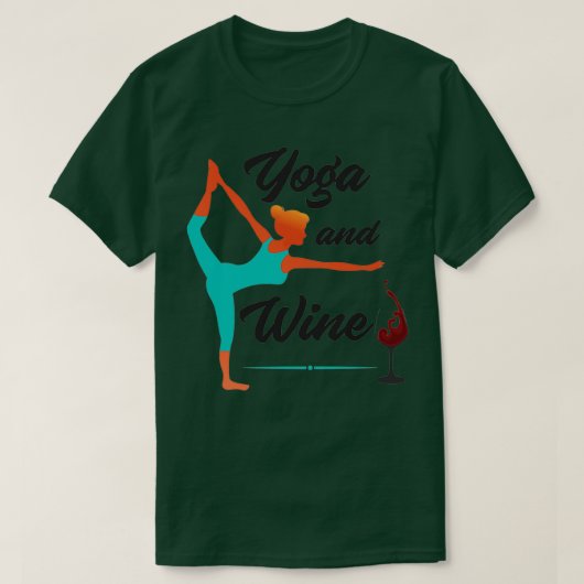 Meditatie Yoga en Wijn Alcohol Fitness Vrouwen Gif T-shirt (Design voorkant)