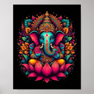 Meditatie Yoga Ganesh Hindoe God Namaste Tees Gane Poster