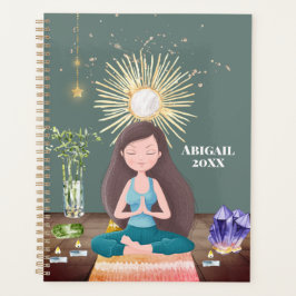 Meditatie Yoga Girl Crystals Zee Green Planner