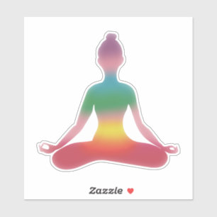Meditatie Yoga Kunst  Sticker