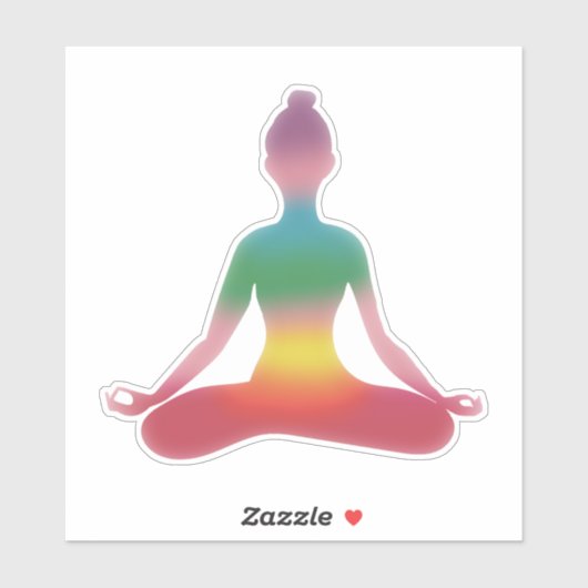 Meditatie Yoga Kunst Sticker (Vel)