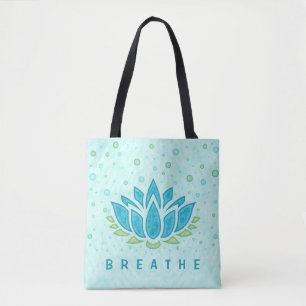 Meditatie Yoga Lotus Flower Zen  Sjabloon tekst Tote Bag
