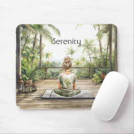 Meditatie Yoga Sereniteit Vrouw Muismat