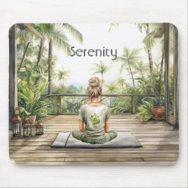 Meditatie Yoga Sereniteit Vrouw Muismat