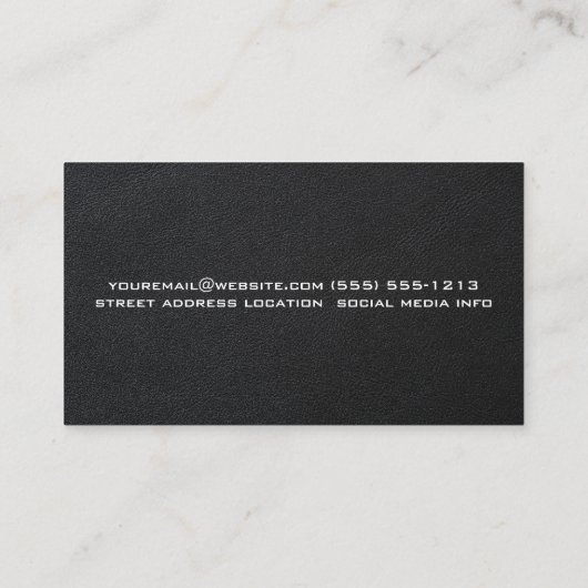 Meditatie Yoga Zitten | Leren Achtergrond Visitekaartje (Achterkant)