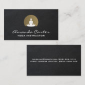 Meditatie Yoga Zitten | Leren Achtergrond Visitekaartje (Voorkant / Achterkant)