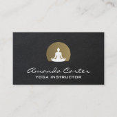 Meditatie Yoga Zitten | Leren Achtergrond Visitekaartje (Voorkant)