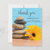 Meditatie Zen Stenen Zomer Strand Eenvoudig Bedankkaart (Voorkant)