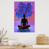 Meditatieboom Poster (Keuken)