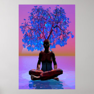 Meditatieboom Poster