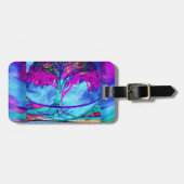 Meditatieboom van het leven in Paars Bagagelabel (Voorkant horizontaal)