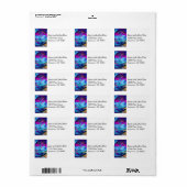 Meditatieboom van het leven in Paars Etiket (Full Sheet)