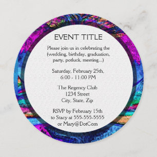 Meditatieboom van het leven in Paars Kaart