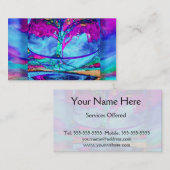 Meditatieboom van het leven in Paars Visitekaartje (Voorkant / Achterkant)