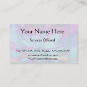 Meditatieboom van het leven in Paars Visitekaartje (Achterkant)