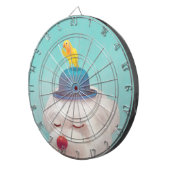 Meditatief Clown Hondenportret Dartbord (Voorkant Rechts)