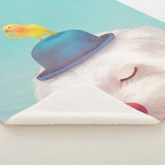 Meditatief Clown Hondenportret Sherpa Deken (3/4)