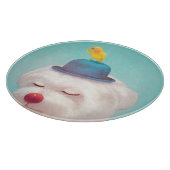 Meditatief Clown Hondenportret Snijplank (Hoek)