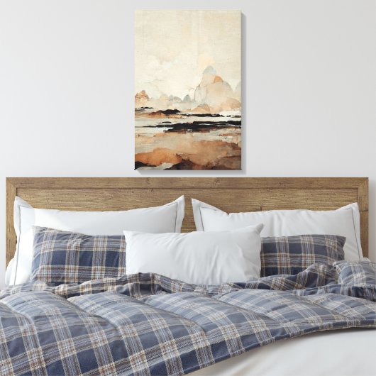 Meditatief landschapsschilderij "The Blight Earth" Canvas Afdruk (Insitu (Slaapkamer))