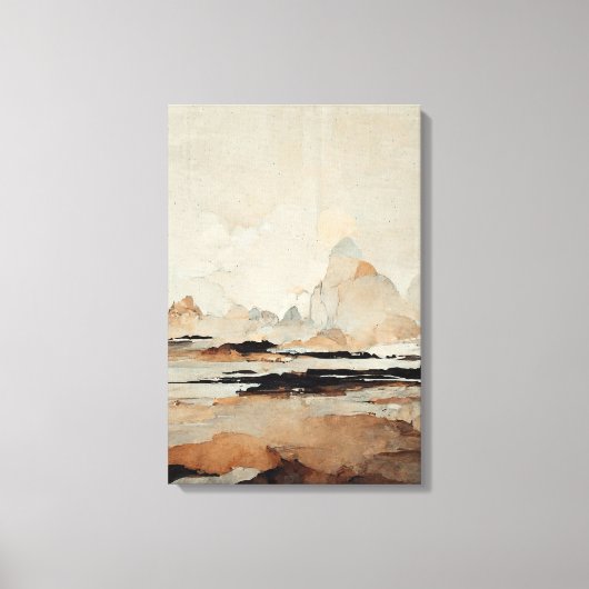 Meditatief landschapsschilderij "The Blight Earth" Canvas Afdruk (Voorkant)