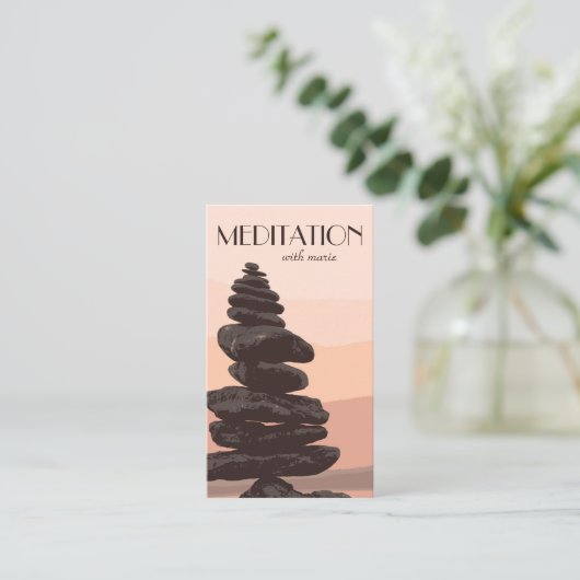 Meditatiegids voor elke Reiki Stone Caïro Stack Visitekaartje (Staand voorkant)