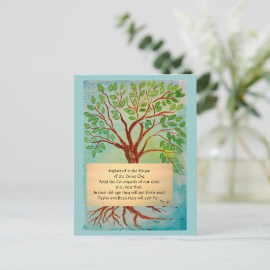 Meditatiekaart voor ouder worden briefkaart (Staand voorkant)