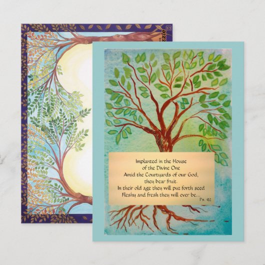 Meditatiekaart voor ouder worden briefkaart (Voorkant / Achterkant)