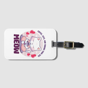 Meditatiekat - Kawaii kat Bagagelabel