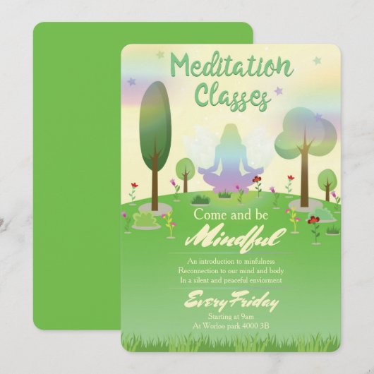 Meditatieklassen Kaart (Voorkant / Achterkant)