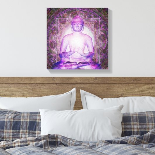 Meditatielampje Canvas Afdruk (Insitu (Slaapkamer))