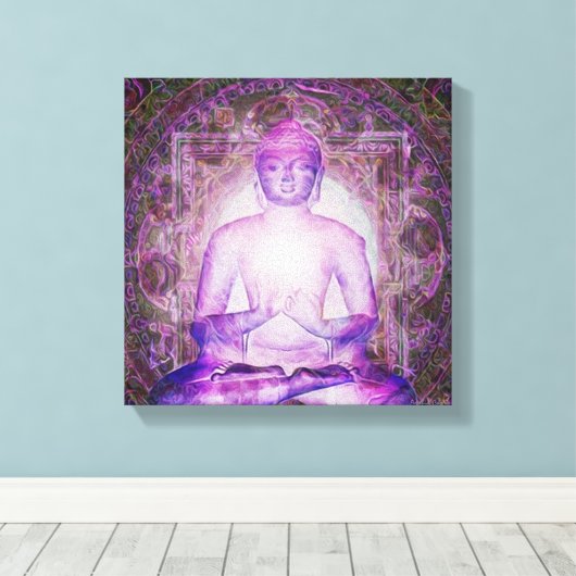 Meditatielampje Canvas Afdruk (Insitu (Houten vloer))