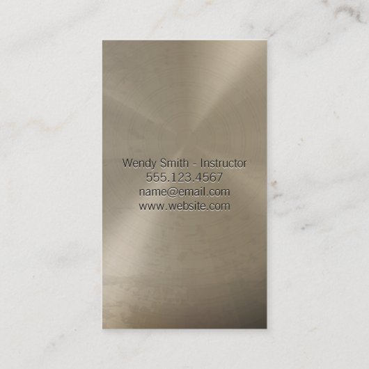 meditatiepictogram | metallische achtergrond visitekaartje (Achterkant)