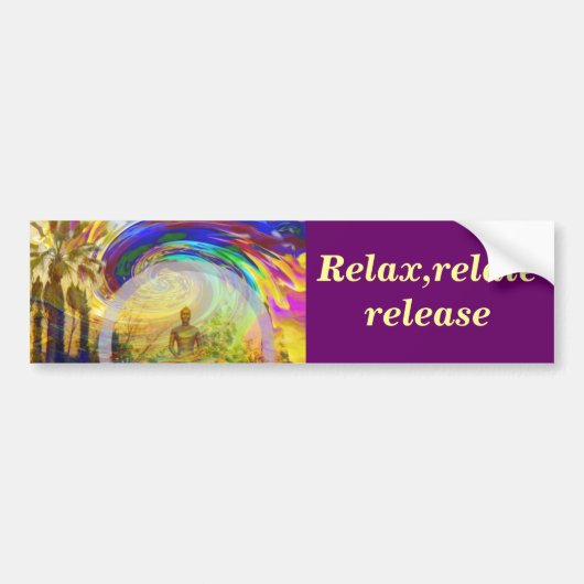 Meditaties en kleuren_ bumpersticker (Voorkant)