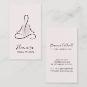 Meditatiesymbool Logo Blush Roze Yoga Instructor Visitekaartje (Voorkant / Achterkant)
