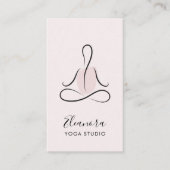 Meditatiesymbool Logo Blush Roze Yoga Instructor Visitekaartje (Voorkant)