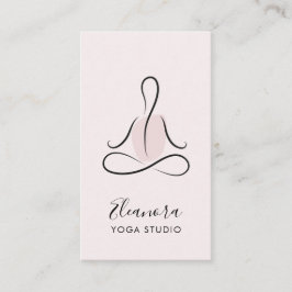 Meditatiesymbool Logo Blush Roze Yoga Instructor Visitekaartje