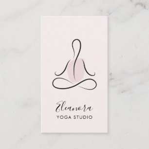 Meditatiesymbool Logo Blush Roze Yoga Instructor Visitekaartje