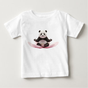 Meditatieve baby panda op kersenbloesem