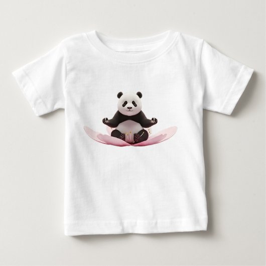 Meditatieve baby panda op kersenbloesem (Voorkant)