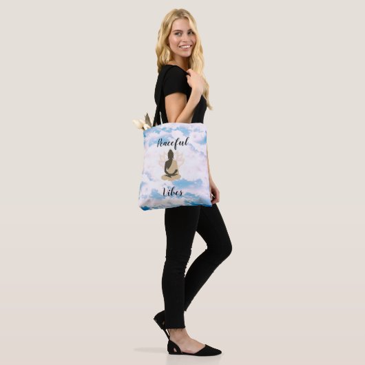 Meditatieve Boeddha Peaceful Vibes Tote Bag (Op model)
