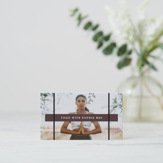 Meditatieve houding, Yoga Instructor Visitekaartje (Staand voorkant)