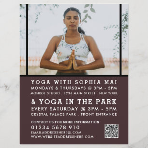 Meditatieve Houding, Yoga Les Advertentie Flyer