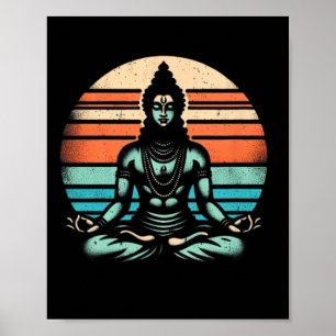 Meditatieve Rama Vintage Machtige Heer Ram Yoga M Poster