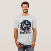 Meditatieve Slaap Maan & Sterren Waterverf T-shirt (Voorkant volledig)