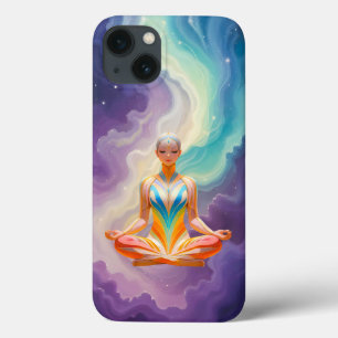 Meditatieve vrouw en zachte pastelenergie Case-Mate iPhone case