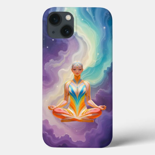 Meditatieve vrouw en zachte pastelenergie Case-Mate iPhone case (Achterkant)
