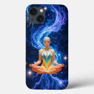 Meditatieve vrouw met vloeiende energie Case-Mate iPhone case